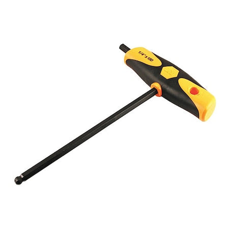 SAE T-Handle Ball Hex Key Hex Key, 1/4" Tip Size