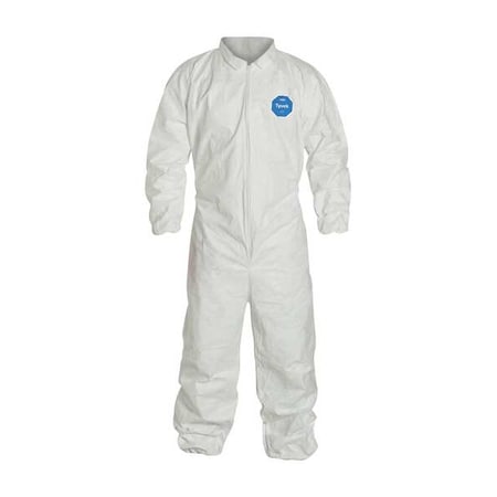 Comfort Fit Design. Collar. Stormflap. Elastic Wrists and Ankles. Elastic Waist. White. 6X
