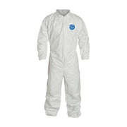Comfort Fit Design. Collar. Stormflap. Elastic Wrists and Ankles. Elastic Waist. White. 4X