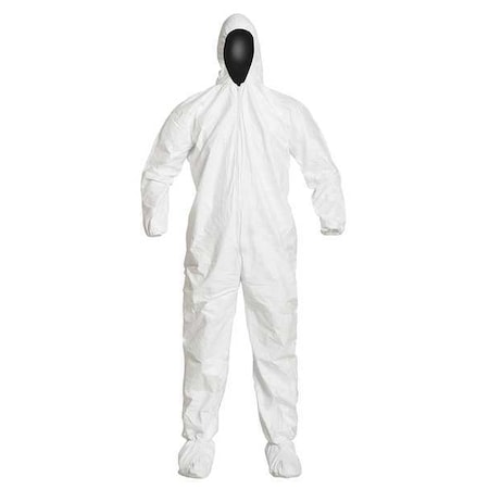 Serged Seams. Attached Elastic Hood. Set Sleeve Design. Elastic Wrists and Ankles. Attached Thumb Loops LG