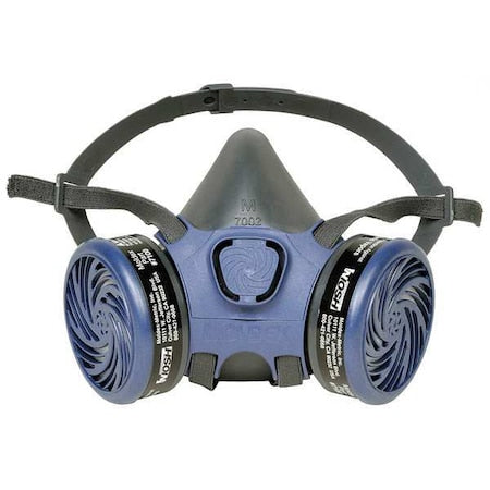 Half Mask Respirator Kit, 2 Cartridges Included, 7000 Series, Organic Vapor (OV), Bayonet, M
