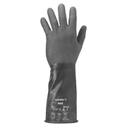 AlphaTec Chemical Resistant Gloves, Butyl, 14 in L, 14 mil, Black, 9, 1 PR