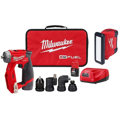 M12 FUEL Installation Drill/Driver Kit + M12 ROVER Service and Repair Flood Light w/ USB Charging