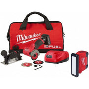 M12 FUEL 3" Compact Cut Off Tool - Kit + M12 ROVER Service and Repair Flood Light w/ USB Charging