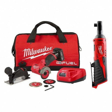 M12 FUEL 3" Compact Cut Off Tool - Kit + M12 Cordless 3/8" Ratchet