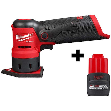 M12 FUEL Orbital Detail Sander + M12 HIGH OUTPUT CP2.5 Battery Pack