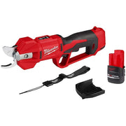 Pruning Shears, 1.25 in Cut Cap, SK5 Steel 2.25 in L Blade, Plastic Handle, Battery Included