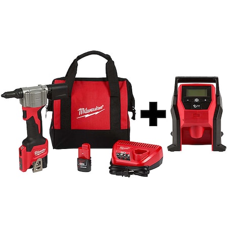 M12 Rivet Tool Kit + M12 Compact Inflator
