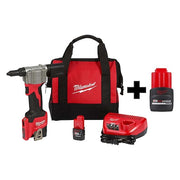 M12 Rivet Tool Kit + M12 HIGH OUTPUT CP2.5 Battery Pack