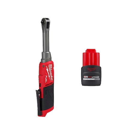 M12 FUEL 1/4" Extended Reach High Speed Ratchet + M12 HIGH OUTPUT CP2.5 Battery Pack