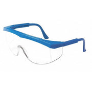 SS1, Safety Glasses, Anti-Scratch, Clear Lens, Blue Frame, Half Frame