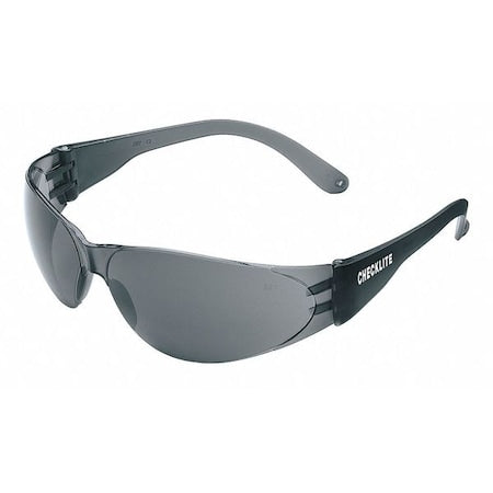 Checklite, Safety Glasses, Anti-Scratch, Gray Lens, Gray Frame, Frameless