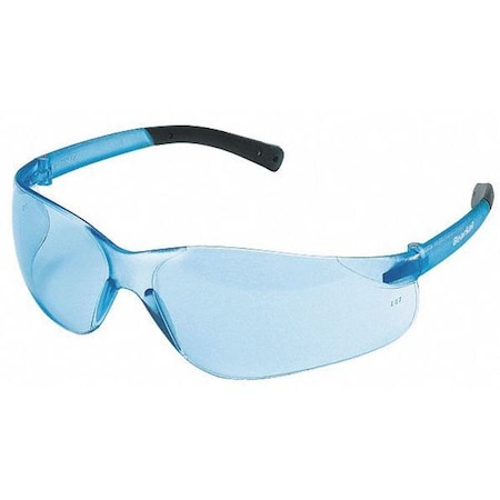 BearKat (BK1), Safety Glasses, Duramass Hard Coat, Polycarbonate Lens, Light Blue Frame, Frameless