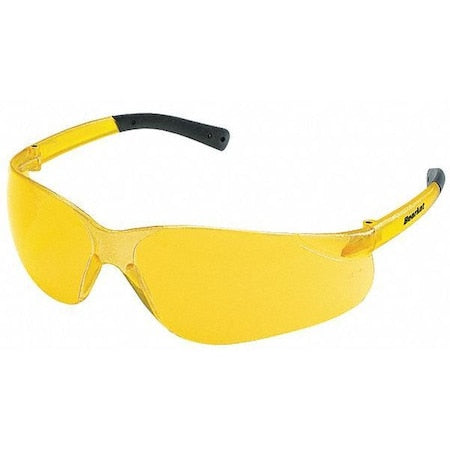 BearKat (BK1), Safety Glasses, Duramass Hard Coat, Polycarbonate Lens, Amber Frame, Frameless