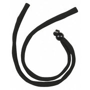 Snakeskin Eyeglass Cord Blk W Foam Inser, Black, 32 in Length, Nylon, Slip-On Attachment