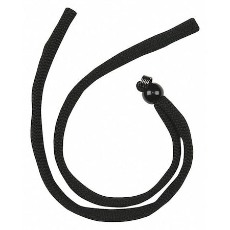 Snakeskin Eyeglass Cord Blk W Foam Inser, Black, 32 in Length, Nylon, Slip-On Attachment
