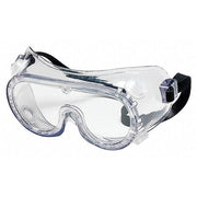 Safety Goggles, Clear Lens, Uncoated, Indirect Vented, Rubber Strap, Dielectric, 22 Series