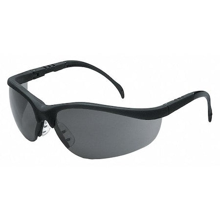Klondike, Safety Glasses, Anti-Fog & Anti-Scratch, Gray Lens, Black Frame, Half-Frame