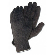 Knit Gloves, Cotton, None Uncoated, Black, S, 12 PK