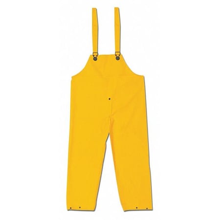 Classic .35Mm Pvc Poly Bib Overall W,3XL, PVC/Polyester, 31-1/2" Inseam, 54" Waist, Yellow, 3XL
