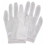 Reversible Inspection Gloves, Nylon, 8.5 in Length, Light, White, Size S ,12 PK