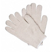 Knit Gloves, White, M, 12 PK