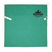 Welding Apron, Cotton, 9 oz, 36 in Length, Green, 22 inches wide x 20 inches long