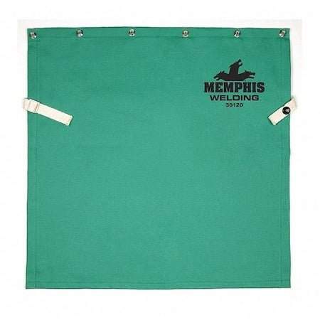 Welding Apron, Cotton, 9 oz, 36 in Length, Green, 22 inches wide x 20 inches long