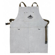 Welding Apron, Leather, 30 in Length, Gray