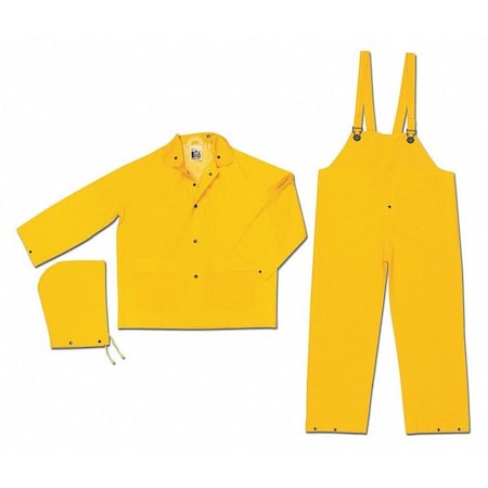 Classic .35Mm Pvc Poly Suit 3 Pc Ye,5XL, PVC/Polyester, Yellow, 5XL