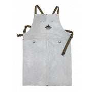 Welding Apron, Leather, 36 in Length, Gray