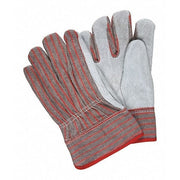 Leather Palm Gloves, Safety Cuff Cuff, Straight Thumb, Large, 12 PK