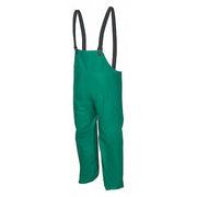 Dominator 0.42mm PVC/Poly Bib Overal,3XL, PVC/High-Tensile Polyester, 33" Inseam, 54" Waist, Green