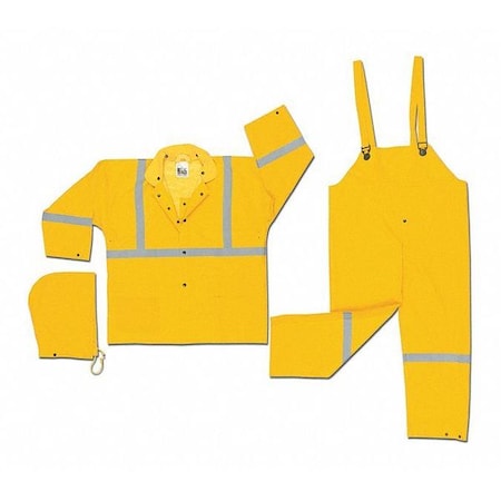 Luminator .35Mm Pvc Poly 3Pc Suit,3XL, PVC/Polyester, Yellow, 3XL