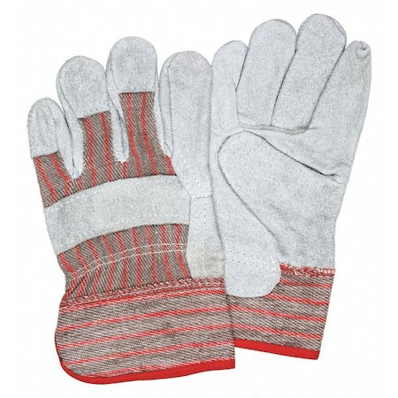 Leather Palm Gloves, Safety Cuff Cuff, Wing Thumb, Small, 12 PK