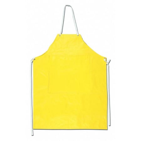 .35Mm Neoprene Nylon Apron, Neoprene/Nylon, Yellow, 45 in, One Size