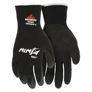 Coated Gloves, HPT, Smooth, Palm, 3 Abrasion Level, Black, S (7) 12 PK
