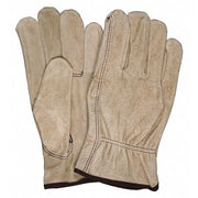 Leather Drivers Gloves, Slip-On, Keystone Thumb, Gunn Cut, Brown, XL 12 PK