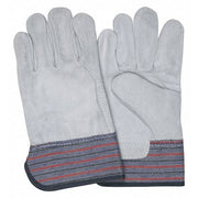 Leather Palm Gloves, Safety Cuff Cuff, Wing Thumb, L, 12 PK