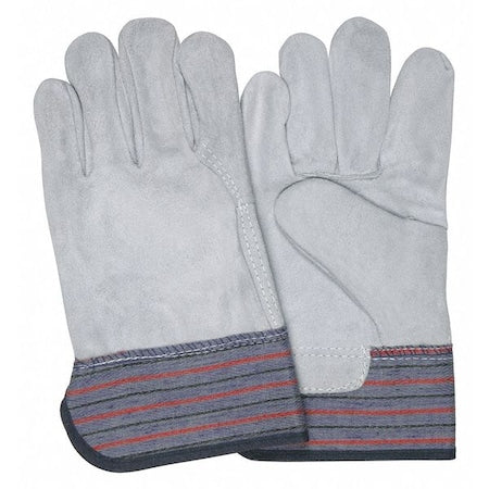 Leather Palm Gloves, Safety Cuff Cuff, Wing Thumb, L, 12 PK