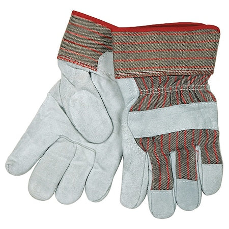 Cold Protection Gloves, Cowhide Palm, Safety Cuff, Gray, 12 PK