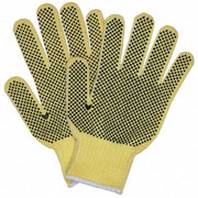 Cut Resistant Coated Gloves, Cut Level A2 ,PVC ,Dotted ,XS 12 PK