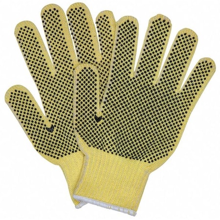 Cut Resistant Coated Gloves, Cut Level A2 ,PVC ,Dotted ,XS 12 PK