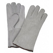 Welding Gloves, Gauntlet Cuff, Wing Thumb, Cowhide, XL, 12 PK