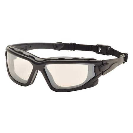 I-Force Slim, Safety Glasses, Anti-Scratch, Anti-Static, Gray Mirror Lens, Black Frame, Full-Frame
