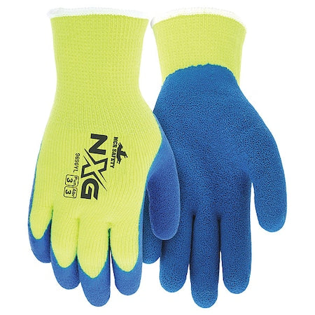 Hi-Vis Cold Protection Cut-Resistant Gloves, Cotton/Polyester/Acrylic Lining, Green, XL ( 10 )