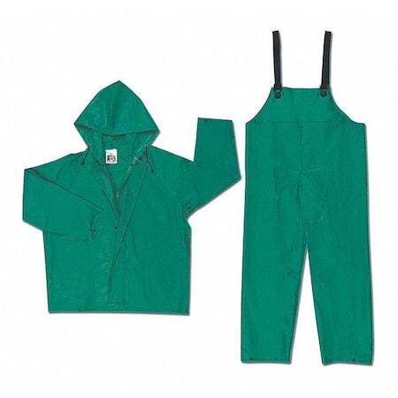 Dominator PVC/Poly/PVC Suit,Green,S, PVC/Polyester, Green, S