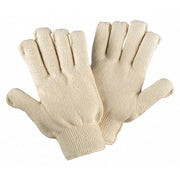 Knit Gloves, Cotton Terrycloth, White, 12 PK