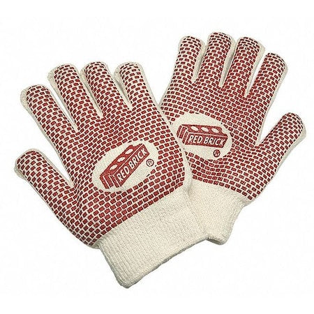 Red Brick 9460K Loop In Terry Nitrile Rd,2 Ply, PK12, 605 Degrees F Max Temp., Knit Cuff L ( 9 )