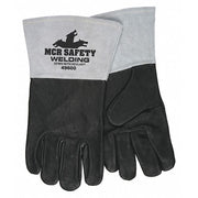 Welding Welding Gloves, Gauntlet Cuff, Wing Thumb, Premium Pigskin, L, 12 PK